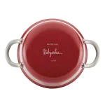 Ayesha Curry Ayesha Home Collection 4.5 Qt. Porcelain Enamel Nonstick Covered Saucepot - Sienna Red thumbnail 3