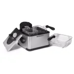 Elite 4 Qt. Dual Basket Deep Fryer with Extra-Large Bonus Basket, Brushed Stainless Steel, 1700W thumbnail 7