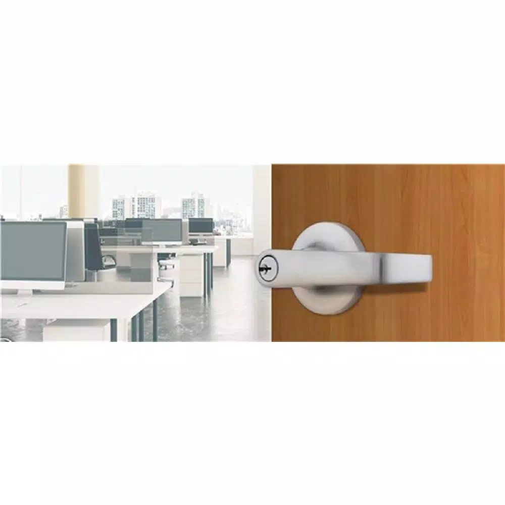 Universal Hardware Commercial Satin Chrome Standard Duty Storeroom Door Lever, ANSI Grade 2