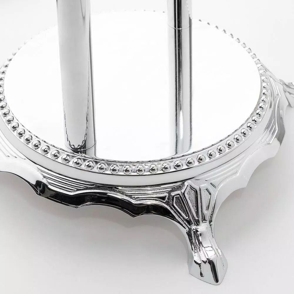 AKDY 3-Handle Freestanding Claw Foot Tub Filler with Telephone Hand Shower, Chrome