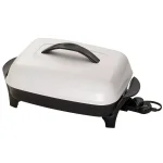 Presto 16 in. Black Non-Stick Electric Skillet with EverNu Lid and Cast Aluminum Base thumbnail 1