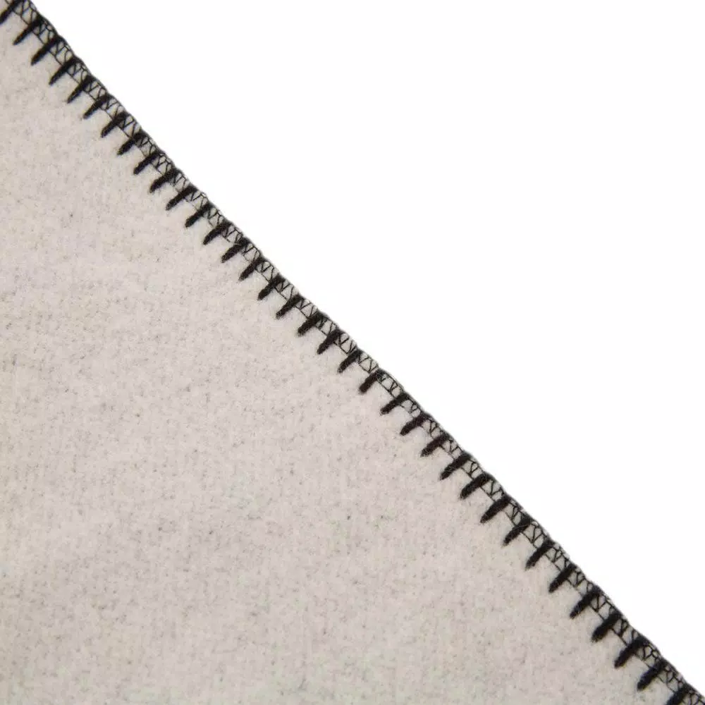Glitzhome 60 x 50 in. Woven Cotton Geometric Jacquard Throw Blanket, Black and White