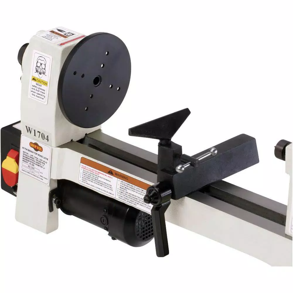 Shop Fox 8 in. x 13 in. 110-Volt 1/3 HP Bench-Top Wood Lathe with Variable Speed Control