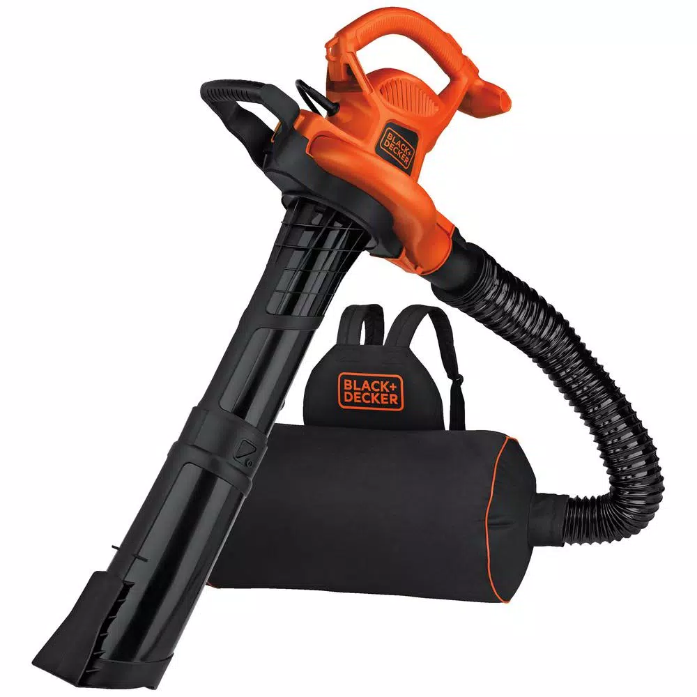 BLACK+DECKER VACPACK 3-in-1 Corded Electric Backpack Leaf Blower, Vacuum, and Mulcher - 250 MPH, 400 CFM, 12 Amp