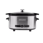 KitchenAid 6 Qt. Stainless Steel Slow Cooker with Digital Timer and Glass Lid, Oval Ceramic Vessel thumbnail 1
