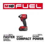 Milwaukee M18 FUEL 1/4 in. Hex Impact Driver Kit with (2) 2.0Ah Batteries, Charger, and Hard Case thumbnail 3