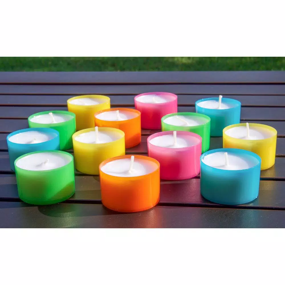 Stonebriar Collection Stonebriar Multicolor Tea Light Candles, Unscented Paraffin, 96-Pack
