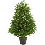Nearly Natural 3 ft. Artificial Bay Leaf Topiary Tree, UV-Resistant Indoor/Outdoor Greenery thumbnail 1