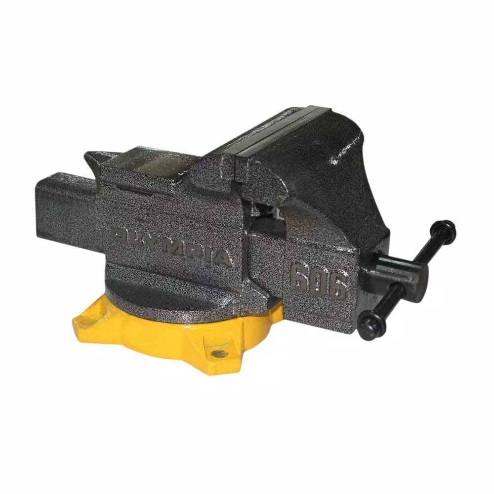 OLYMPIA Tools 6 in. Bench Vise with 270° Swivel Base and 20,000 lb. Clamping Strength