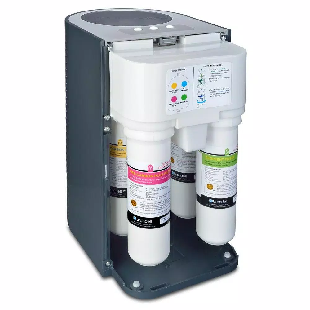 Brondell H2O+ Circle Reverse Osmosis Water Filtration System - 4-Stage High Efficiency