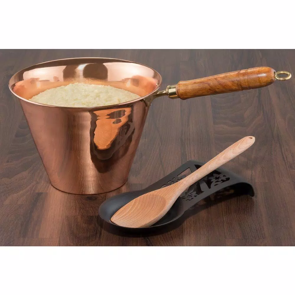 Old Dutch 5 Qt. Solid Copper Polenta Pan with Wood Handle