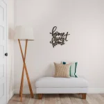 Lavish Home "Home Sweet Home" Metal Cutout Wall Decor Sign, Dark Brown thumbnail 5