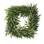 Pure Garden 22 in. Square Artificial Ficus Microphylla Leaf Wreath, Green thumbnail 1