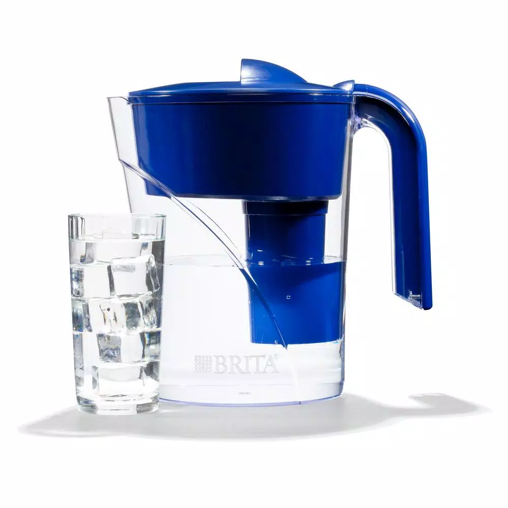 Brita Mist Water Filter Pitcher, 48 oz. Capacity, Dark Blue, BPA Free