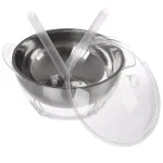 Classic Cuisine 5-Piece Salad Bowl Serving Set with Ice Chamber and Utensils thumbnail 1
