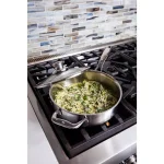 Swiss Diamond Premium Clad 3.2 qt. Stainless Steel Saute Pan with Glass Lid thumbnail 2