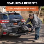CURT Aluminum Bolt-Together Hitch Cargo Carrier, 300 lb. Capacity, 2 in. Receiver thumbnail 4