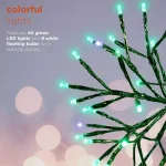 Alpine Corporation 10 in. Twig Snowflake Christmas Ornament with Green LED Lights thumbnail 7