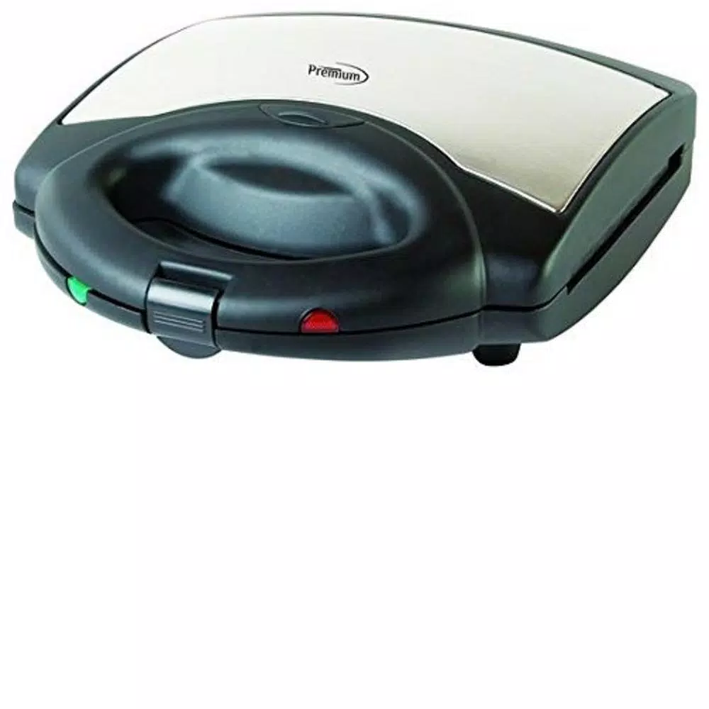 PREMIUM 760W 3-in-1 Sandwich Maker, Waffle and Grill Press with Detachable Non-Stick Plates, Black