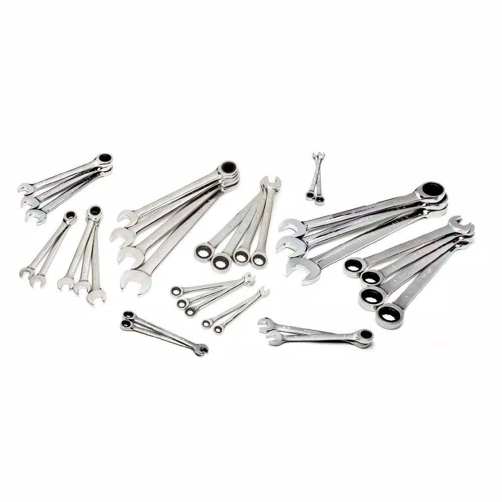 Husky 34-Piece Metric and SAE Ratcheting Wrench Set