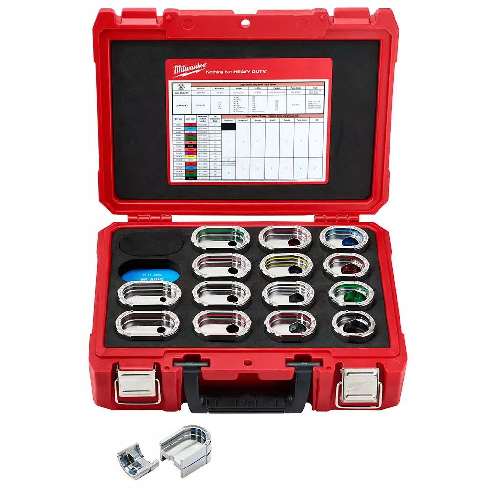 Milwaukee EXACT 12T U-Style Die Kit, #6 to 750 MCM Copper, for M18 Force Logic Crimper