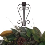 Village Lighting Company Adjustable Wrought Iron Wreath Hanger, Holds up to 20 lbs, Black thumbnail 4
