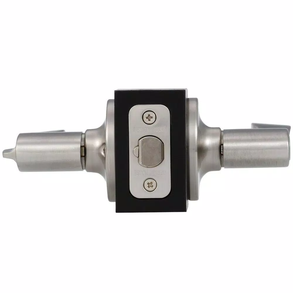 Design House Springdale Satin Nickel Keyed Entry Door Lever with 2-Way Adjustable Latch