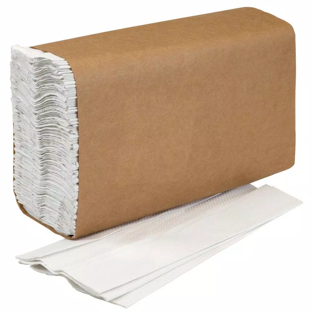 SKILCRAFT C-Fold Paper Towels, 1-Ply, White, 200 Count per Pack, 12-Pack Carton