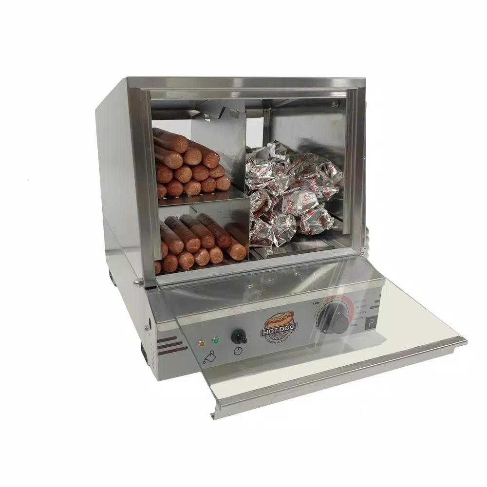 Paragon Pro Series Stainless Steel Hot Dog Steamer, 8 Qt. Capacity, 200 Hot Dog Capacity