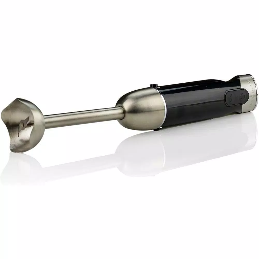 Ovente HS690 500W 6-Speed Immersion Blender, Black Stainless Steel Handheld Mixer