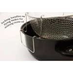 Cook Pro 4.5 Qt. Carbon Steel Deep Fryer Set with Frying Basket and Vented Glass Lid thumbnail 5