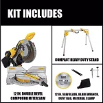 DEWALT 12 in. Double Bevel Compound Miter Saw with Heavy-Duty Work Stand, 15 Amp Corded thumbnail 2