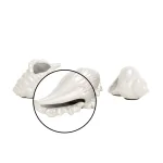 LITTON LANE Coastal Living White Ceramic Seashell Decor Set of 3 - Pearlescent Porcelain Sculptures thumbnail 3