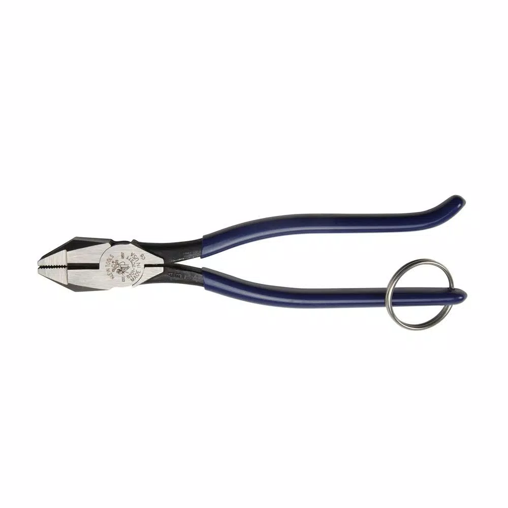 Klein Tools Slim Ironworker Pliers with Tether Ring for Rebar Tie Wire
