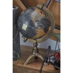 LITTON LANE 12 in. Vintage Globe with Oil-Rubbed Bronze Tripod Base thumbnail 1