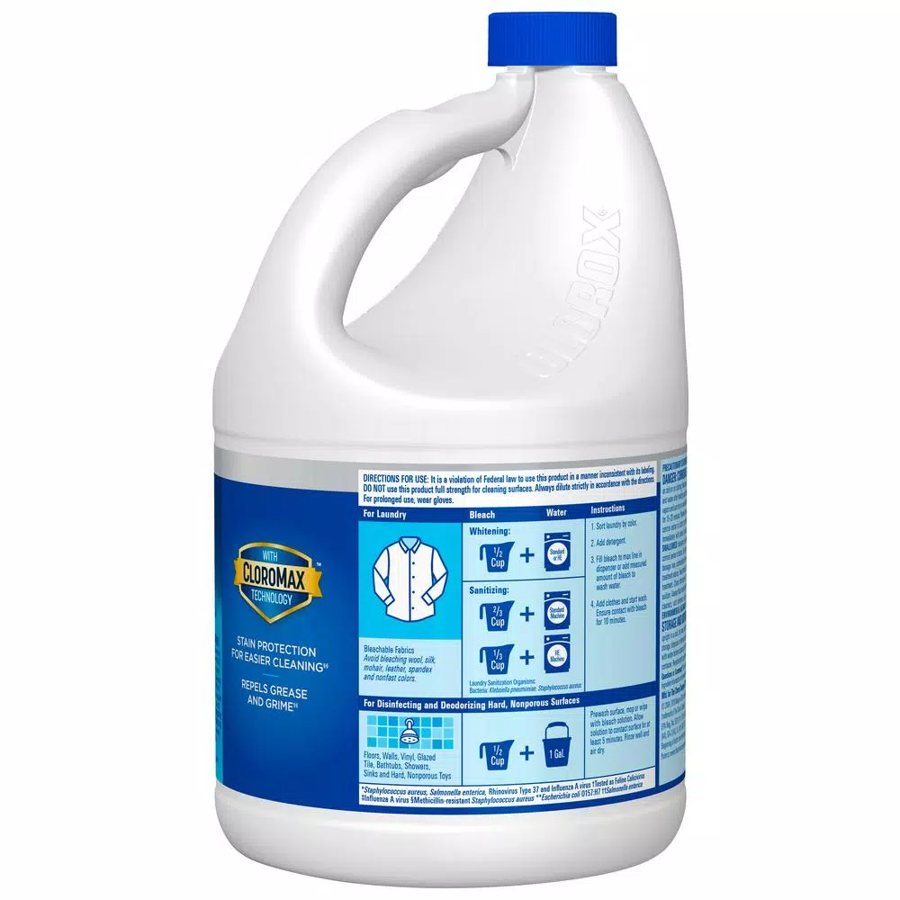 Clorox Disinfecting Bleach Regular Concentrated Liquid, 121 oz (Pack of 3)