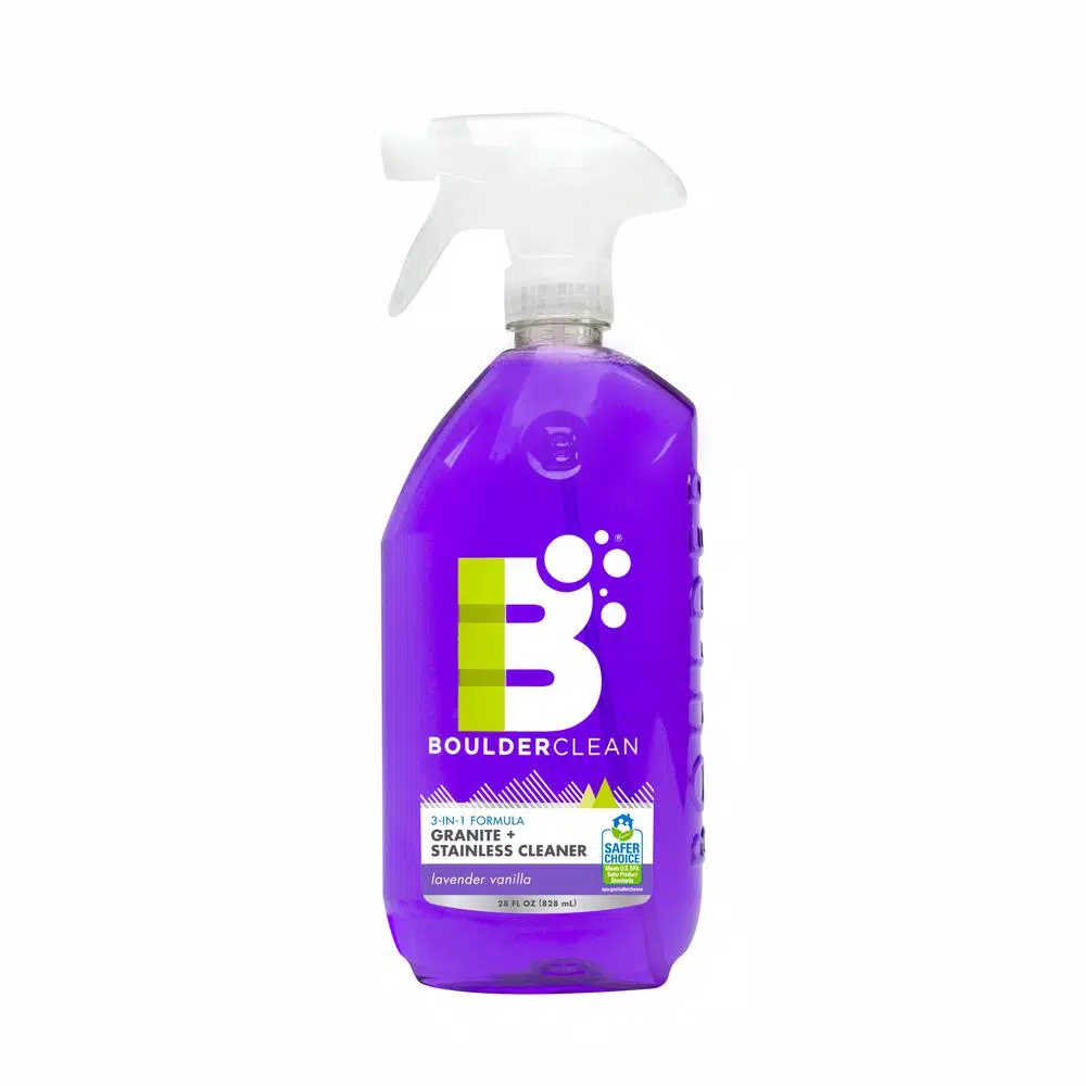 BOULDER CLEAN Clean Natural Granite and Stainless Steel Cleaner, Lavender Vanilla, 28 oz.