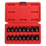 SUNEX TOOLS Sunex 3646 3/8 in. Drive Stubby Impact Hex Driver Set, SAE & Metric, 16-Piece thumbnail 1