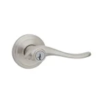 Kwikset Avalon Satin Nickel Entry Door Lever with SmartKey Security thumbnail 1