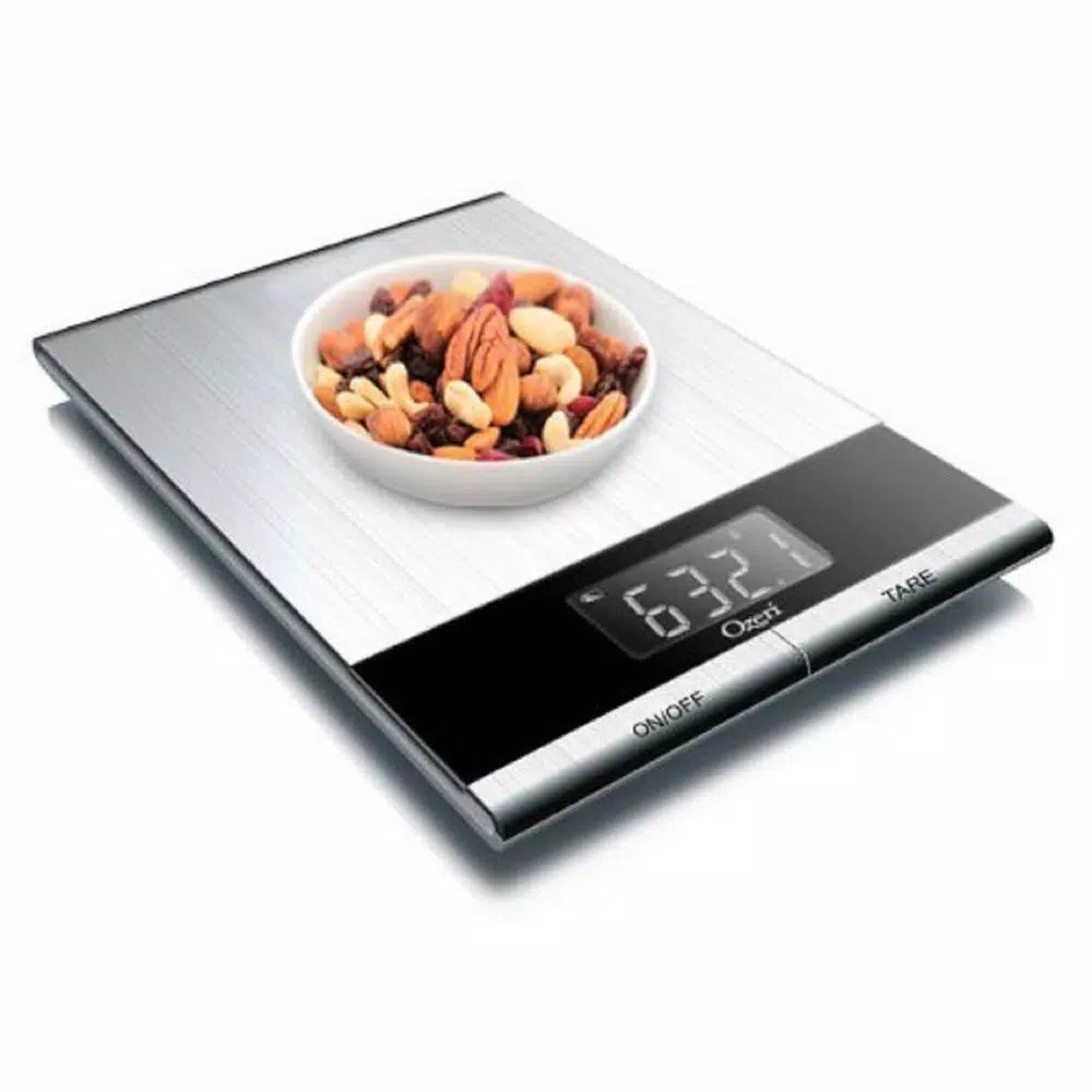 Ozeri Ultra Thin Digital Kitchen Food Scale, Stainless Steel, 11 lb Capacity