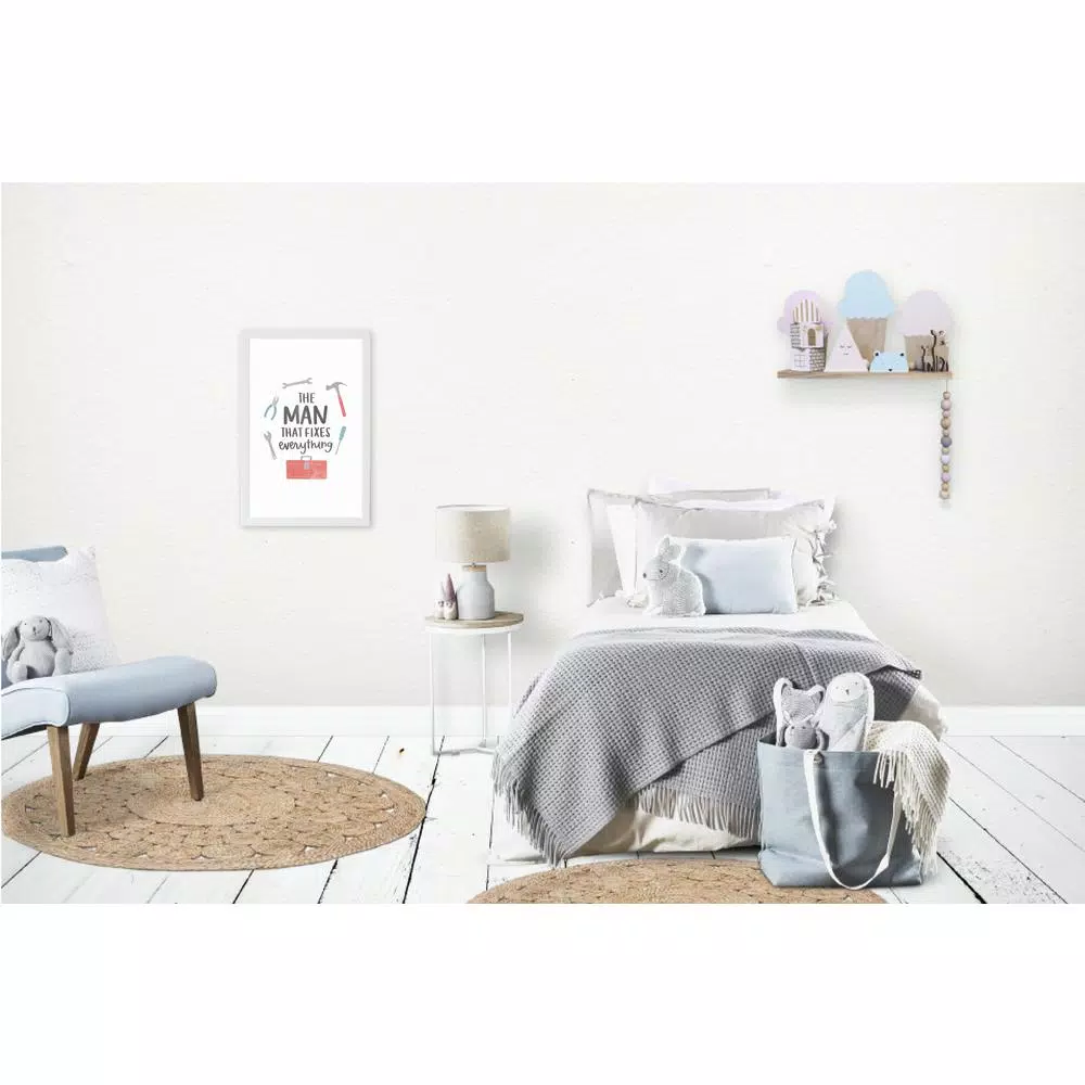 Petal Lane Home Alexa The Man Art Magnetic Memo Board with White Frame