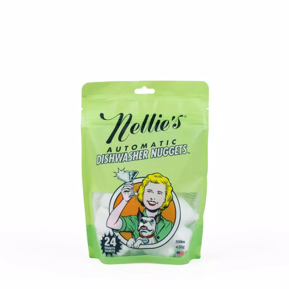 Nellie's Dish Nuggets Plant-Based Dishwasher Pods, Phosphate-Free
