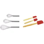 BergHOFF 6-Piece Spatula and Whisk Set with Stainless Steel Whisks and Silicone Spatulas thumbnail 1