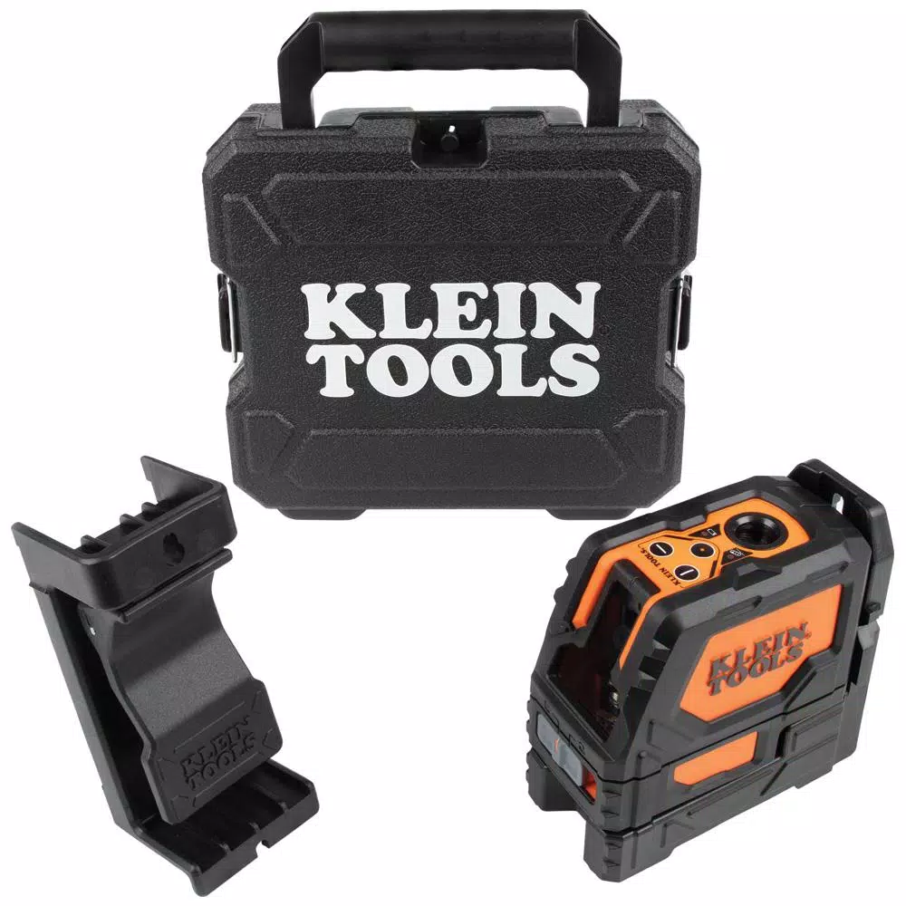 Klein Tools Self-Leveling Green Cross-Line Laser Level with Red Plumb Spot