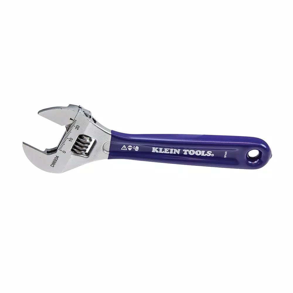 Klein Tools 6 in. Slim-Jaw Adjustable Wrench, Low Profile Steel Hand Tool