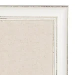 DesignOvation Macon Fabric Pinboard Memo Board - Framed White Linen Bulletin Board thumbnail 3