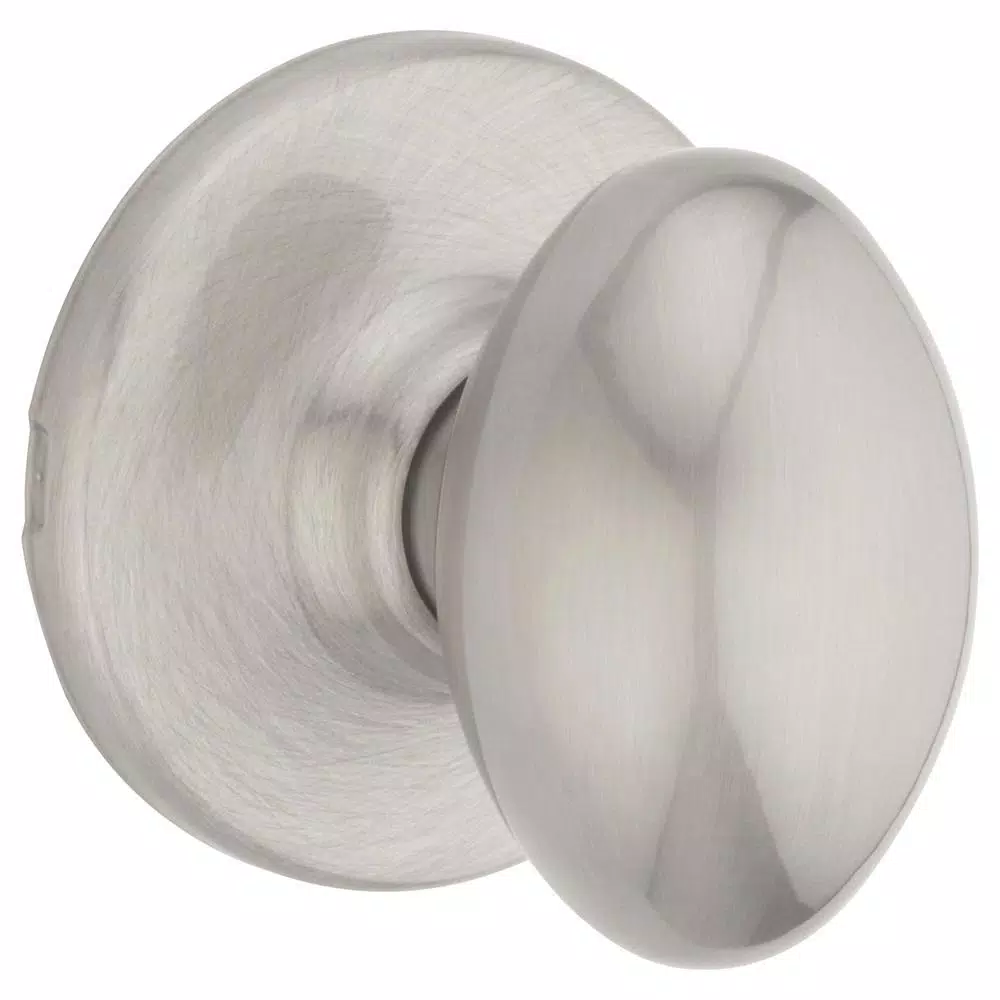 Kwikset Aliso Satin Nickel Passage Door Knob for Interior Hall and Closet Doors