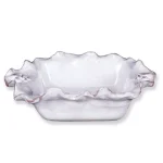 Abigails Fleur De Lis White Ceramic Square Casserole Dish, Made in Italy thumbnail 1