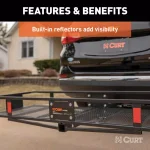 CURT Steel Wide Basket Style Hitch Cargo Carrier, 500 lb. Capacity, 2 in. Receiver thumbnail 8