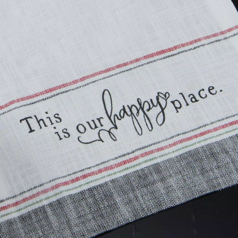 Kay Dee Farmers Market 13 in. x 72 in. Ivory Cotton Embroidered Table Runner